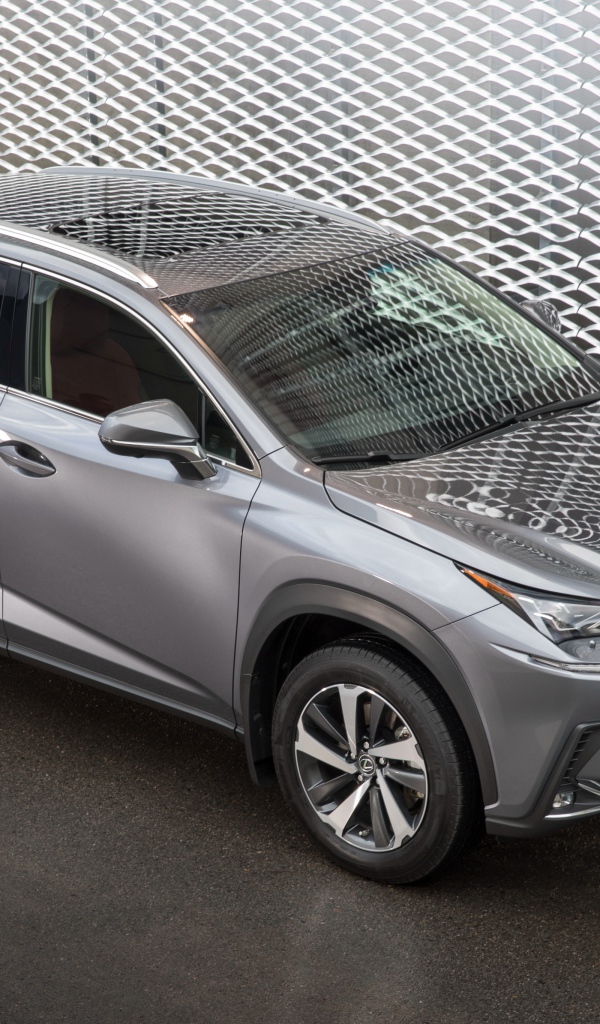 Серебристый автомобиль внедорожник  Lexus NX
