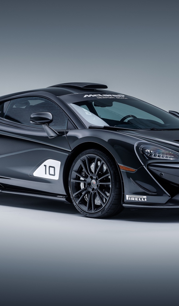 Черный гоночный автомобиль McLaren MSO X, 2018