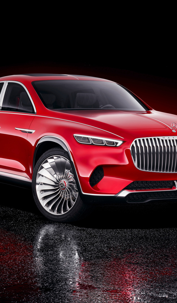 Красный автомобиль Vision Mercedes Maybach Ultimate Luxury, 2018