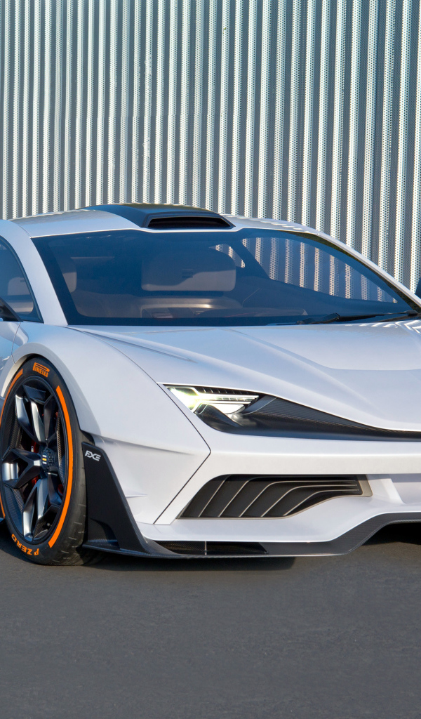 Белый спортивный автомобиль Aria FXE, 2019