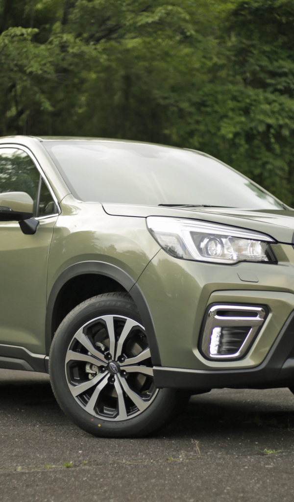 Внедорожник Subaru Forester, 2019 года в лесу