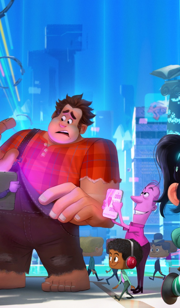 Герои нового мультфильма Ральф ломает интернет. Ральф 2, 2018