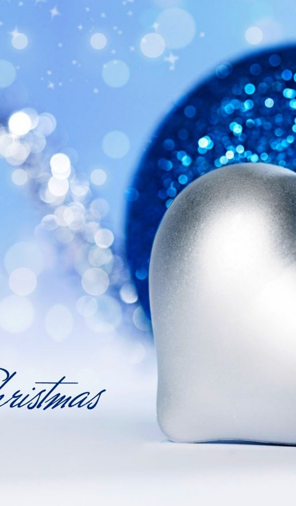 Blue and silver Christmas toys for Christmas 2019