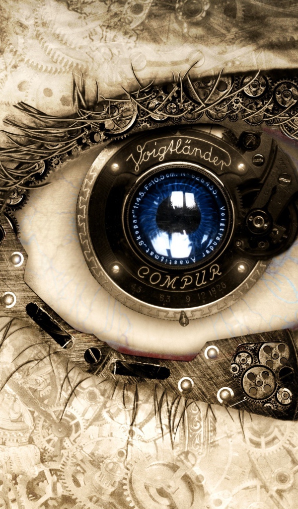 Глаз с механизмом часов