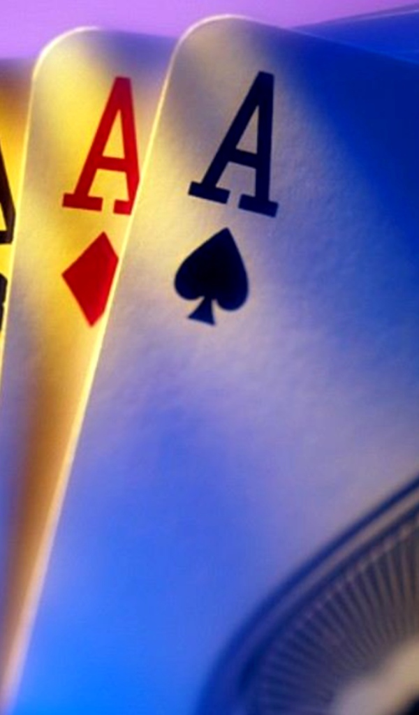Четыре карточных туза крупным планом