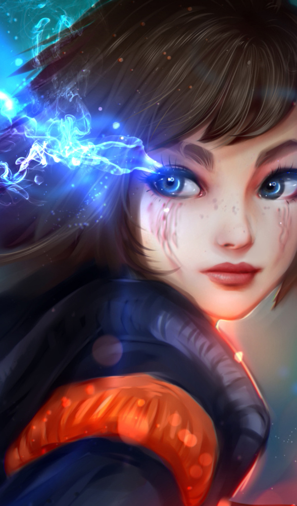 Фантастическая голубоглазая девушка аниме 