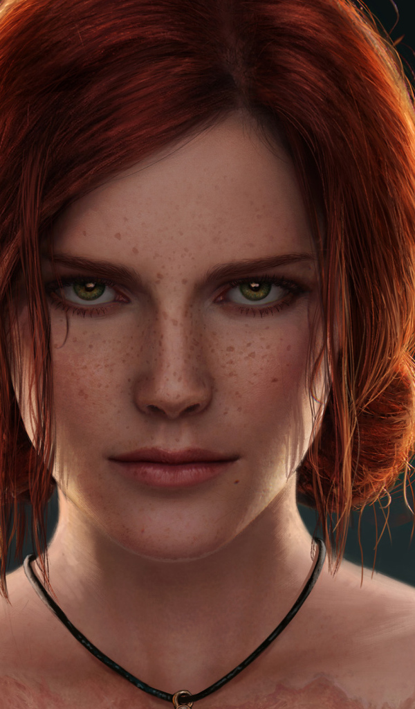 Фантастическая рыжеволосая зеленоглазая девушка
