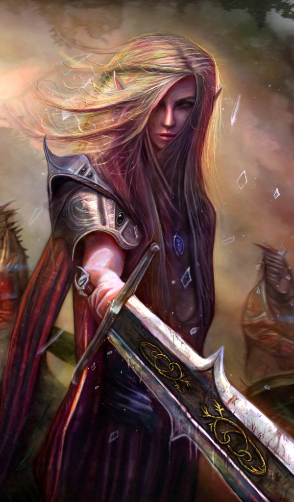 Женщина воин с мечом, фэнтези