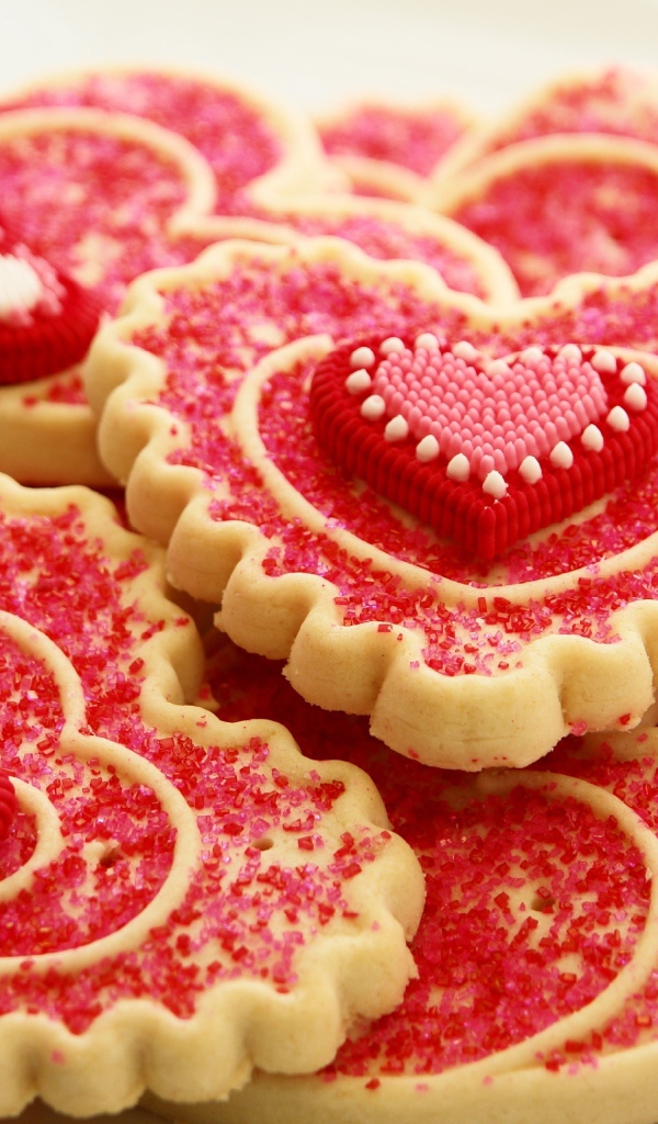 Аппетитное печенье в форме сердечек