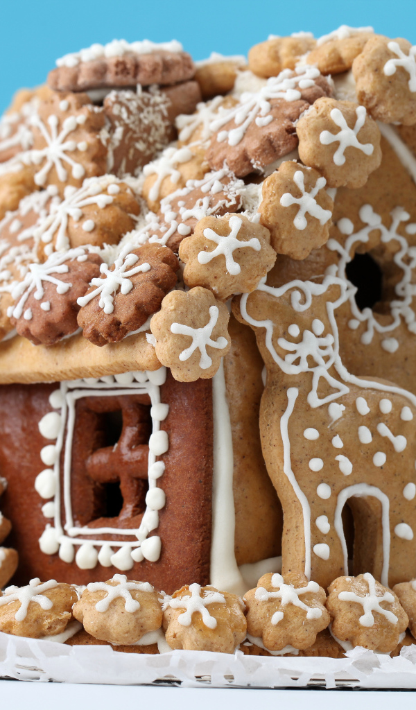 Праздничный домик из имбирного печенья