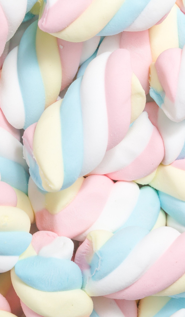 Разноцветные маршмеллоу крупным планом