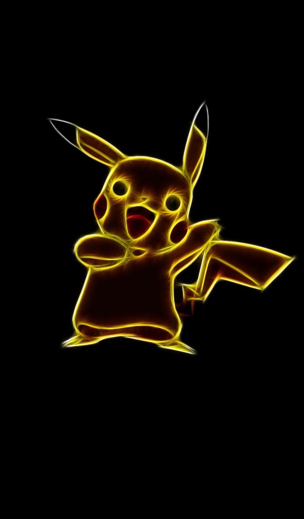 Pokémon Pikachu on a black background