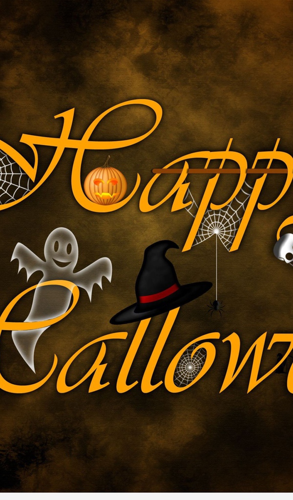 Надпись Счастливого Хэллоуина
