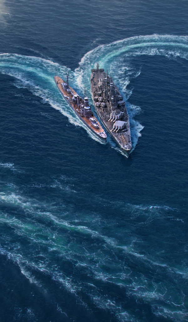 Корабли рисуют сердце на воде