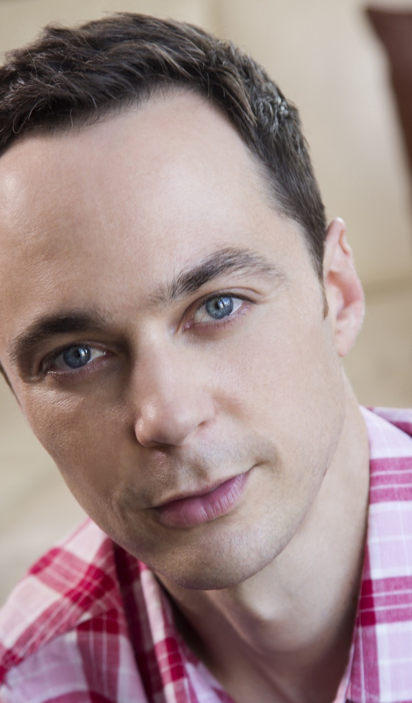 Красивый голубоглазый мужчина, актер Джим Парсонс