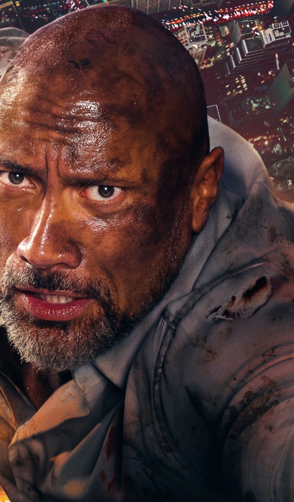 Актер Дуэйн Джонсон в новом фильме Небоскрёб, 2018