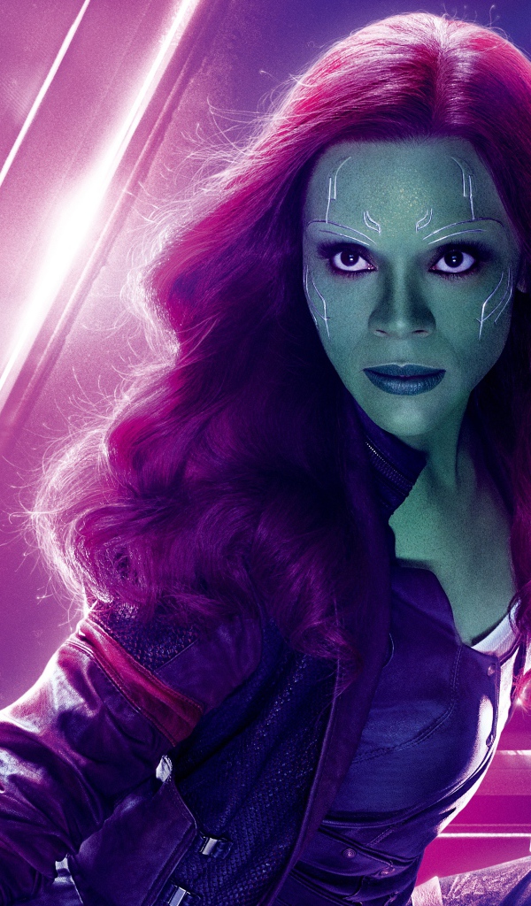 Гамора, персонаж супергеройского фильма Мстители. Война бесконечности, 2018