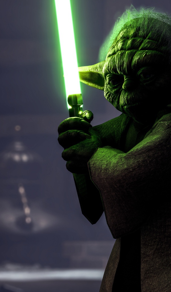 Мастер Йода с лазерным мечом