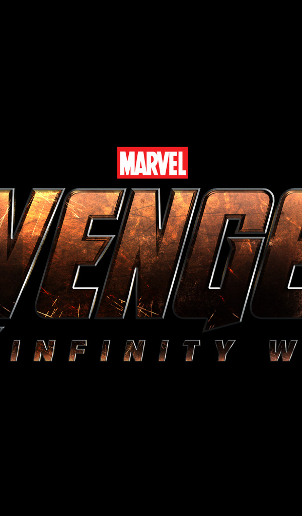 Логотип фильма Мстители: Война бесконечности на черном фоне