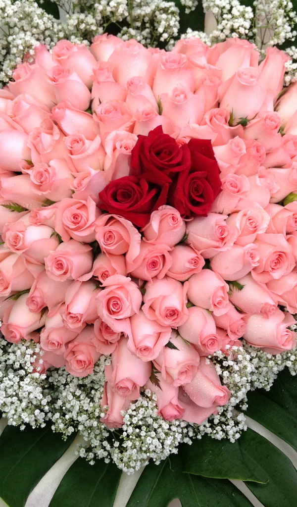 Красивый большой праздничный букет роз 