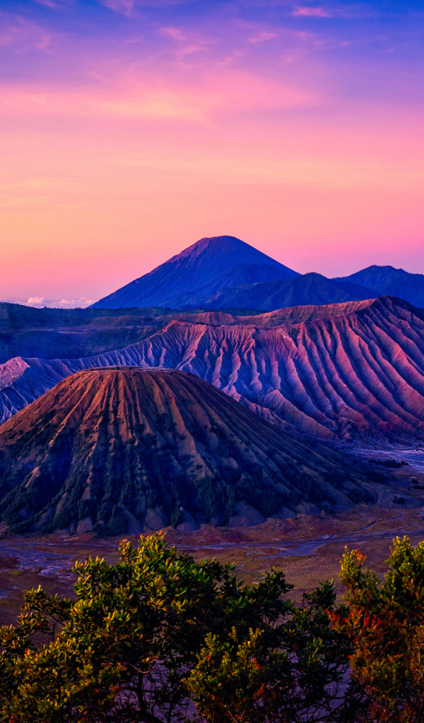 Вид на вулкан Бромо, Индонезия