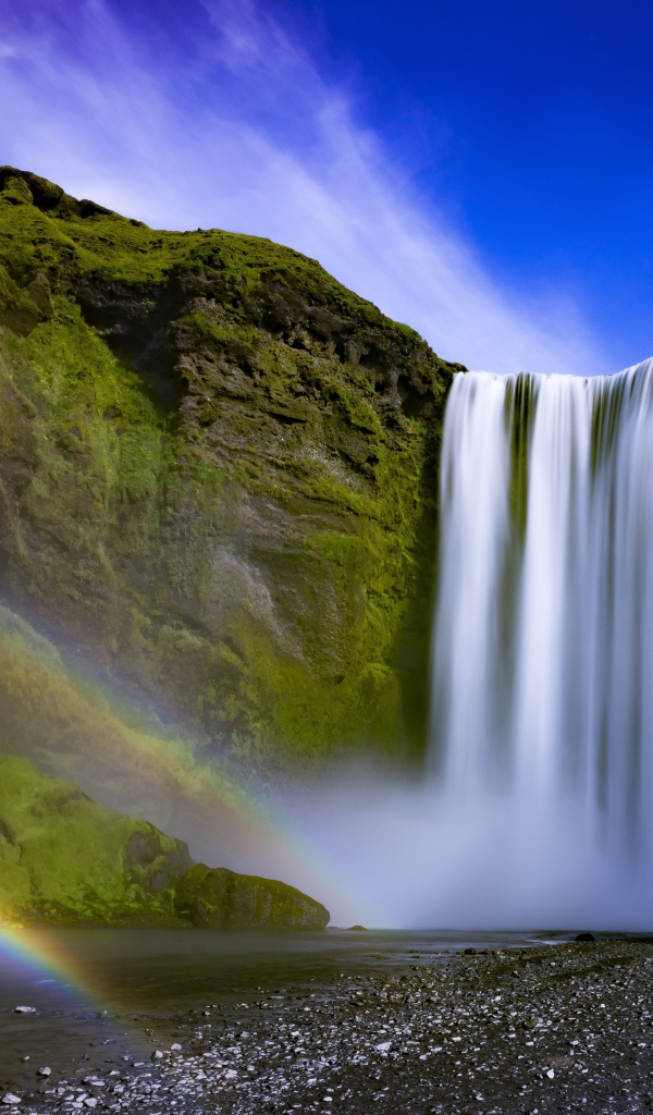 Красивый водопад Скоугафосс, Исландия