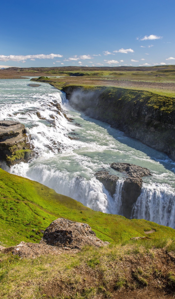Быстрый водопад Гюдльфосс, Исландия