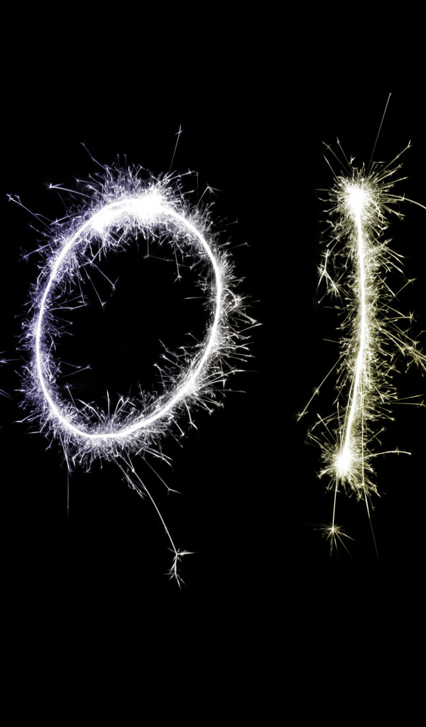 Блестящие цифры 2019 на черном фоне на Новый год