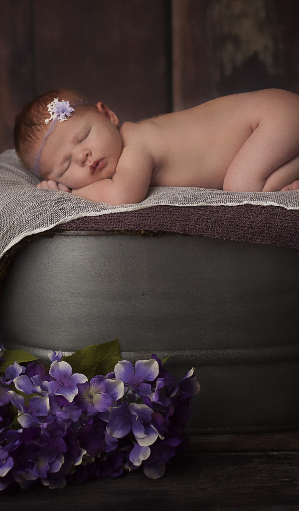 Нежный спящий грудной ребенок 