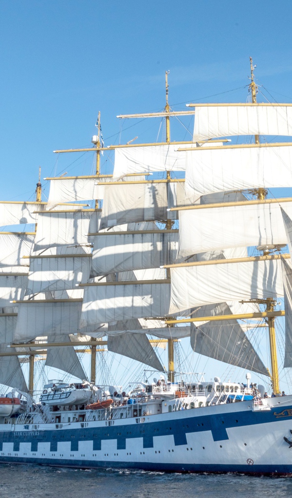 Круизное парусное судно Royal Clipper в море