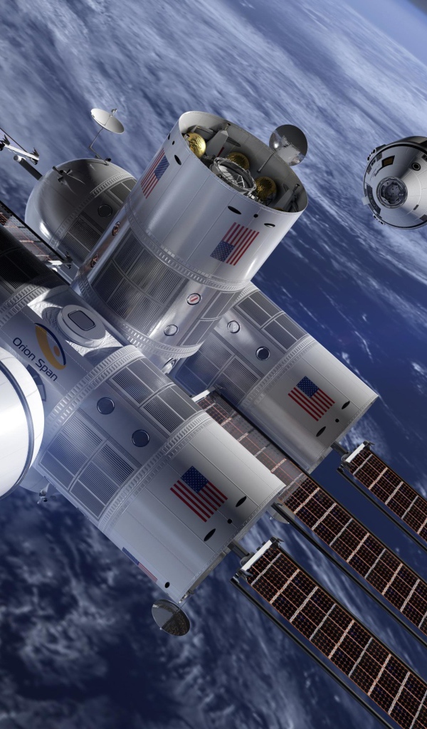 Космическая станция Aurora в космосе 