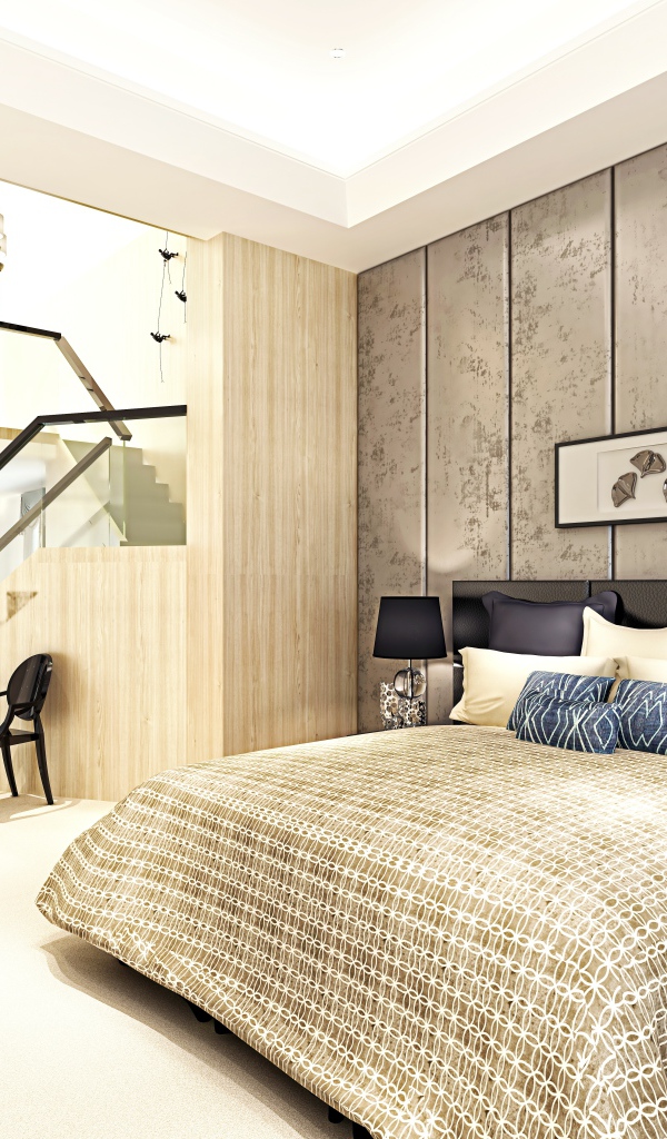 Квартира студия с большой кроватью в спальне 