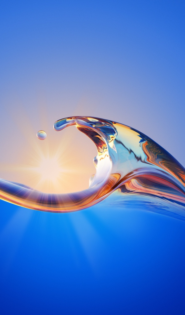 Абстрактная волна на голубом фоне