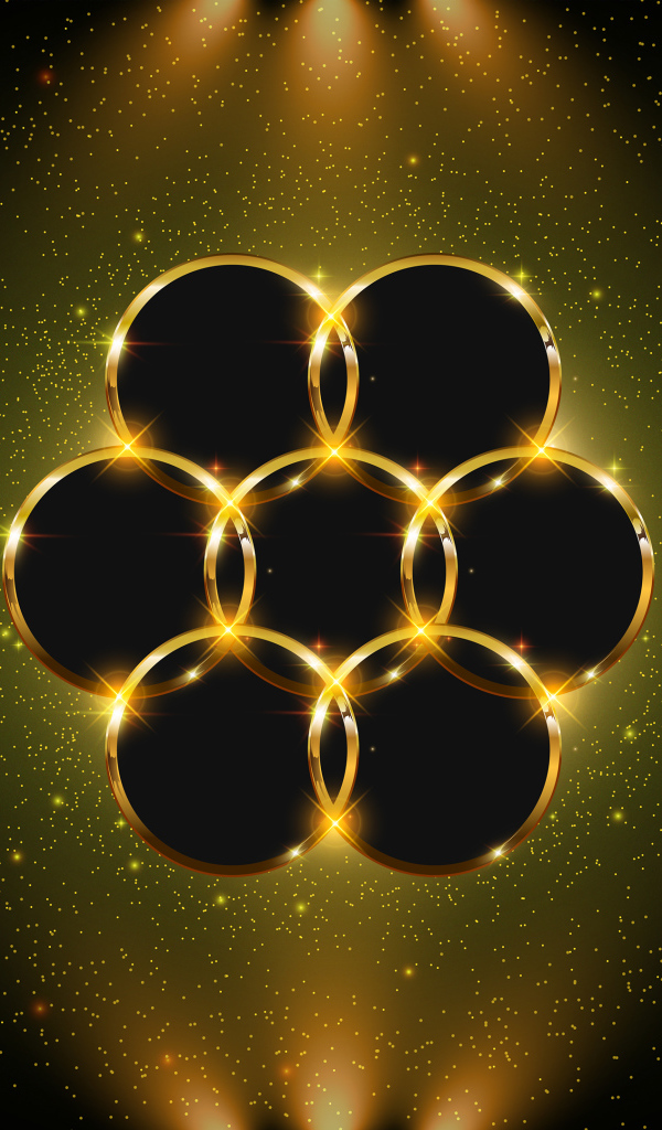 Красивый золотой цветок 3д графика