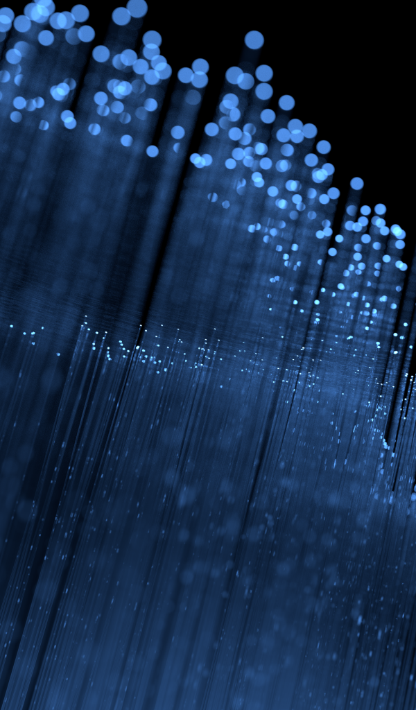 Голубые неоновые линии на черном фоне