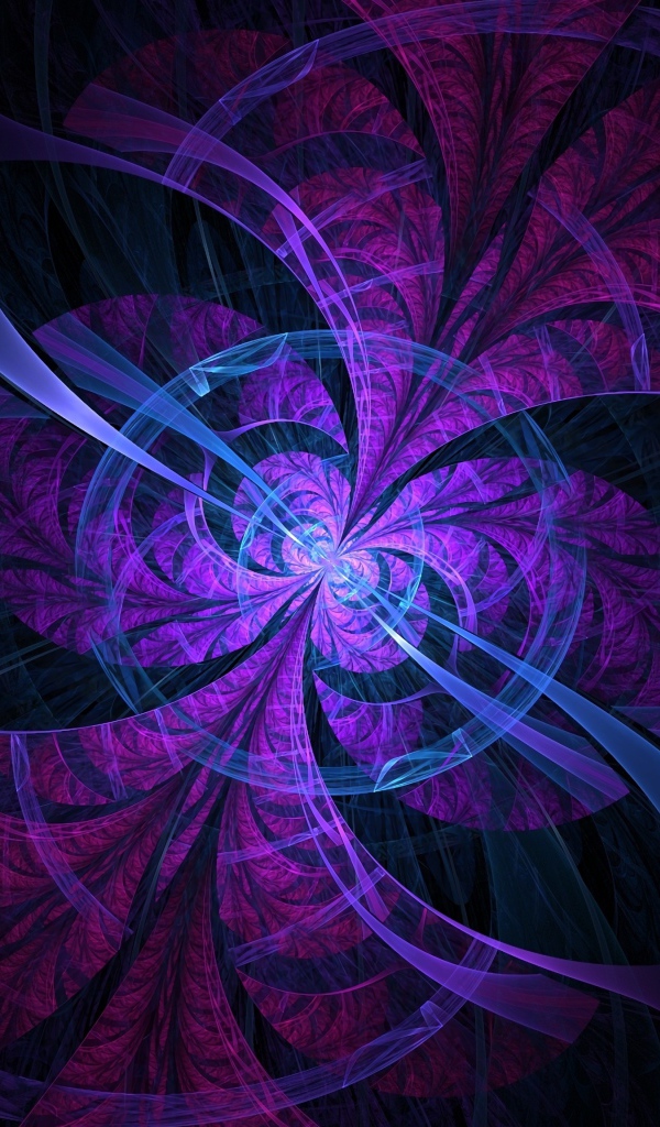 Яркий неоновый абстрактный цветок 