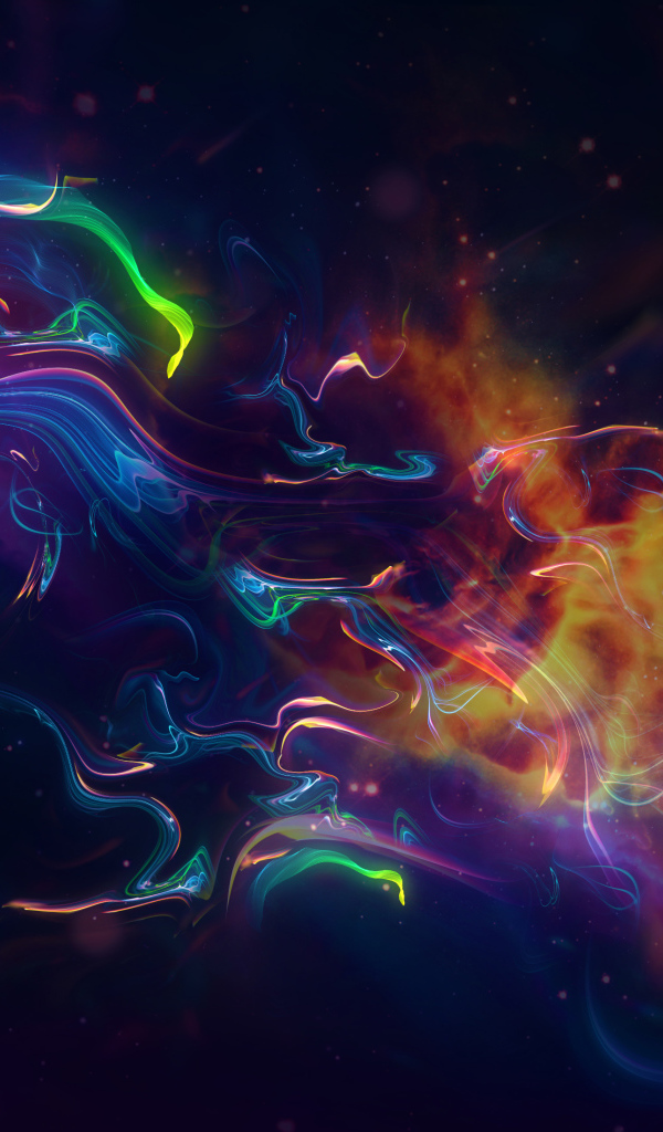 Разноцветный дым крупным планом