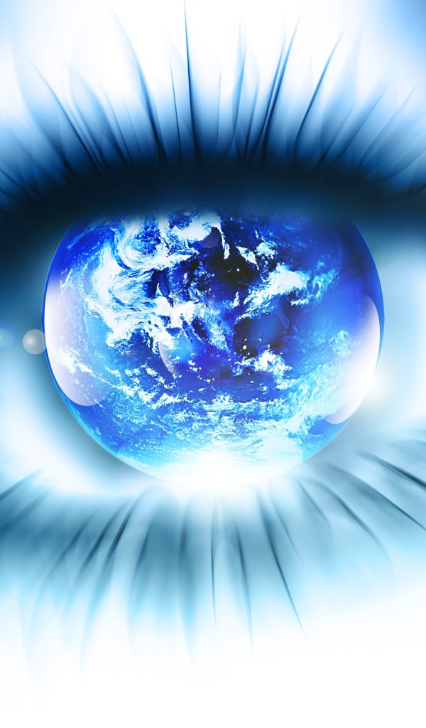 Глаз с планетой земля 3д графика