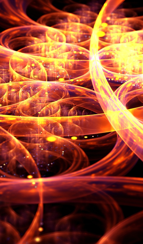 Фрактальные яркие круги разного размера