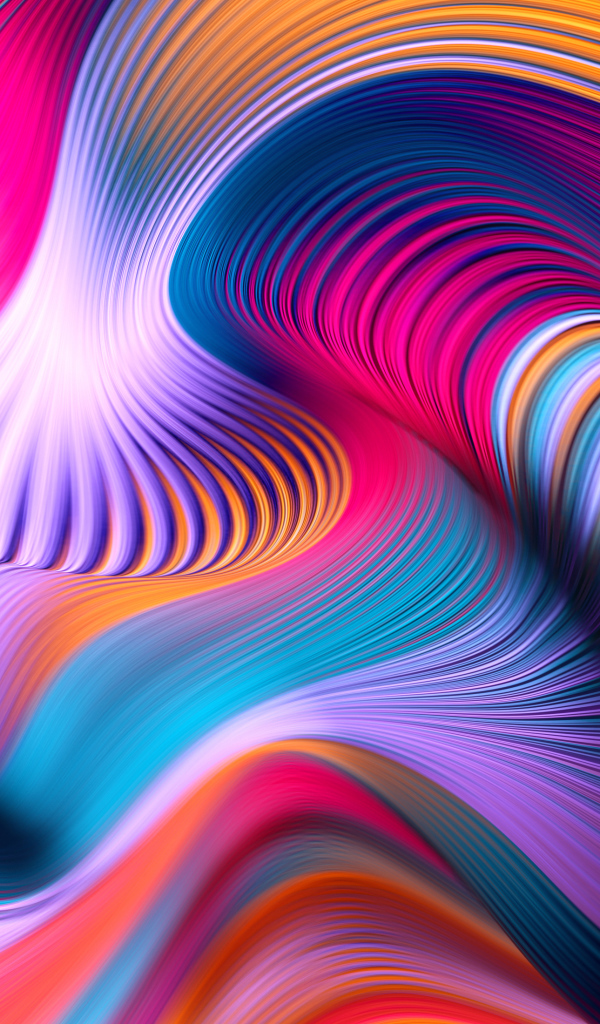 Разноцветные абстрактные волны крупным планом