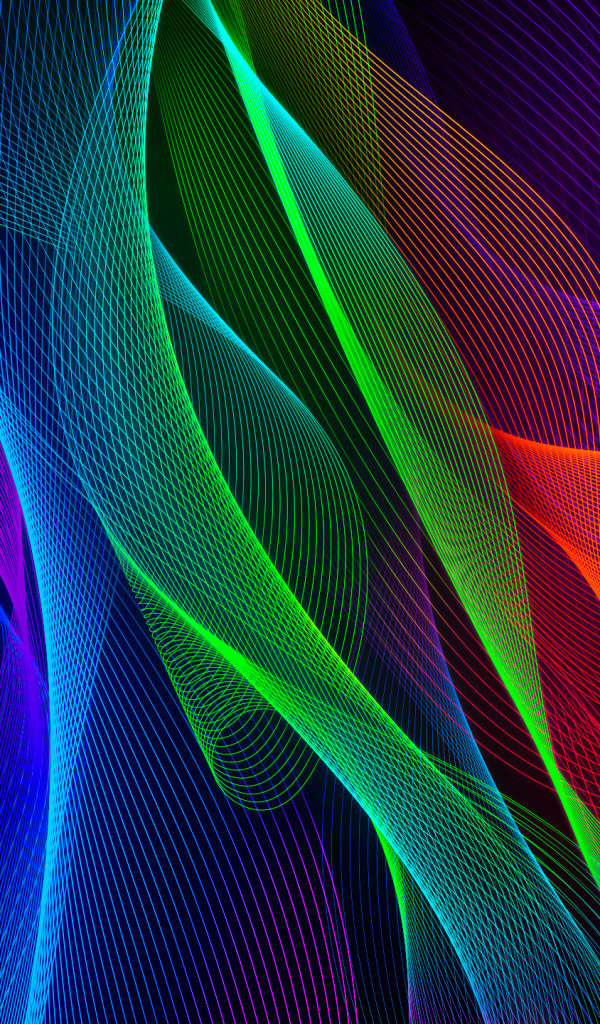 Разноцветные волнистые сети 
