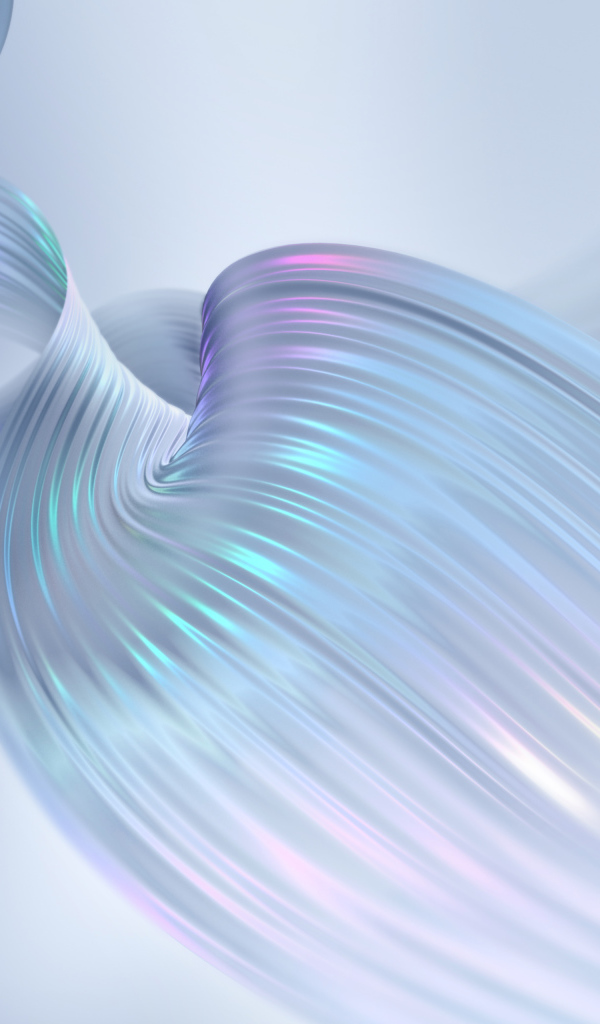 Neon abstract waves on a gray background