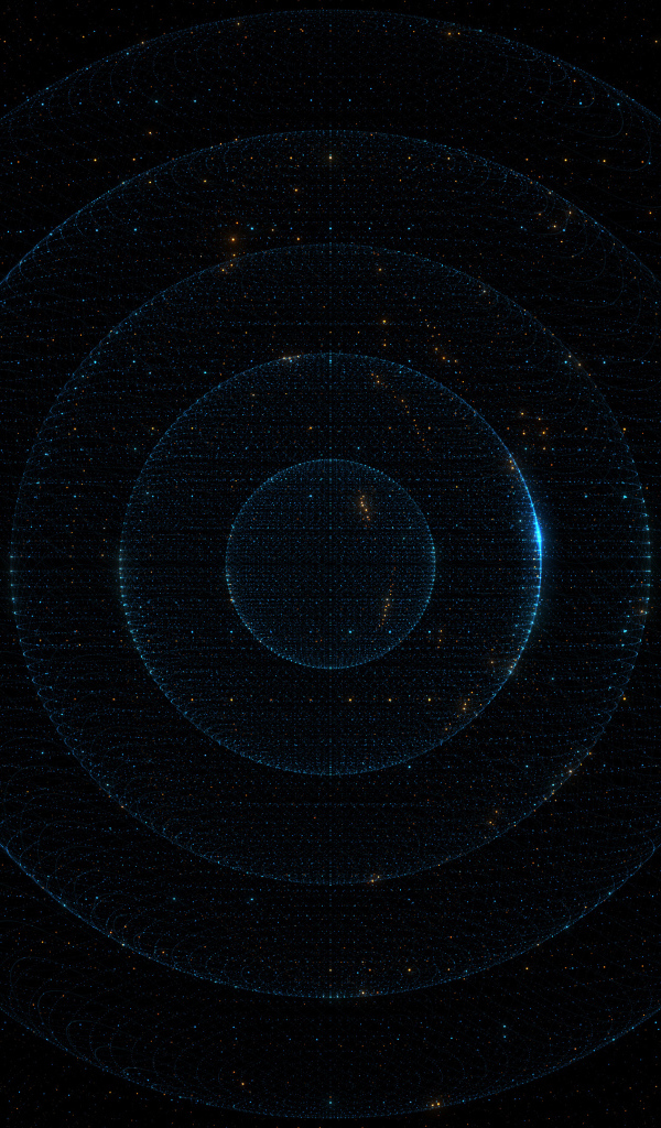 Неоновые круги на черном фоне 