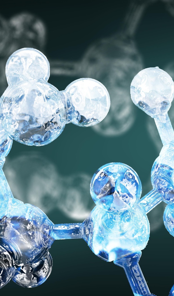 Неоновые молекулярные связи крупным планом