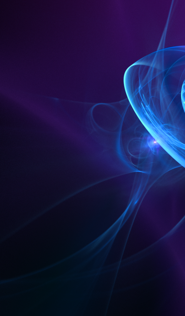 Neon waves on a purple background