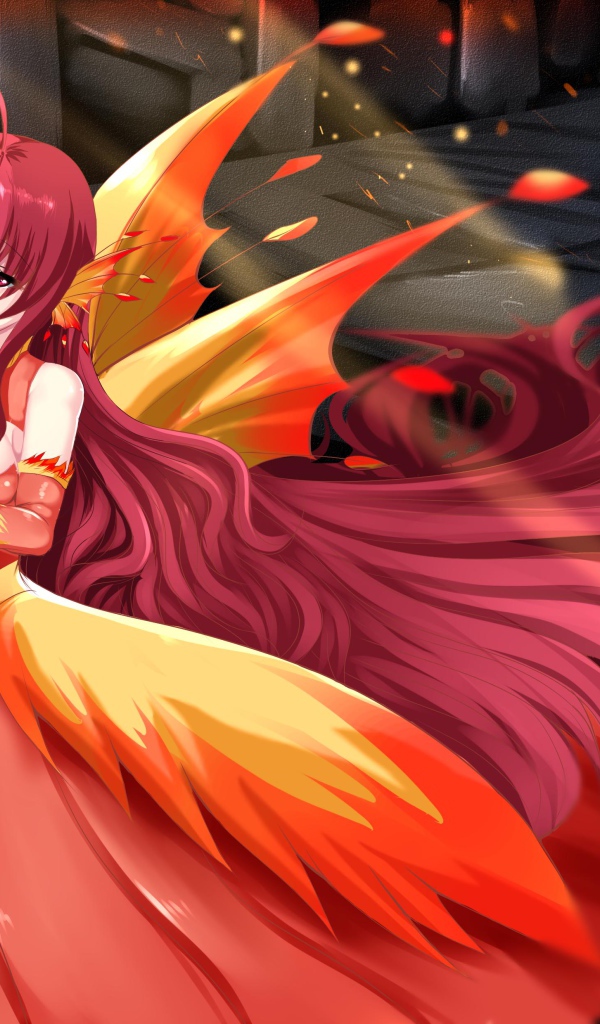 Девушка с длинными розовыми волосами аниме Оригинал