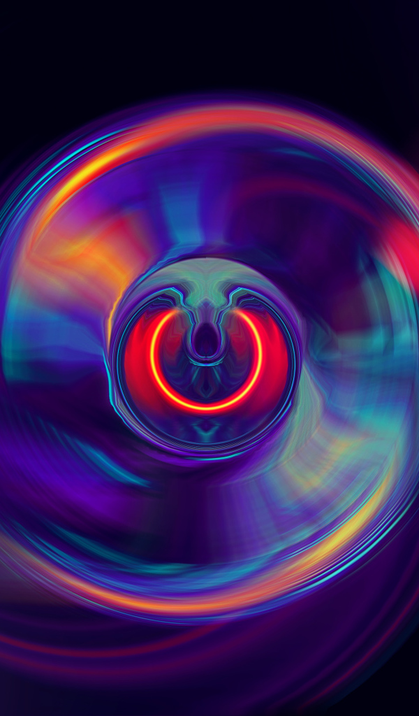 Разноцветная спиральная иллюзия 