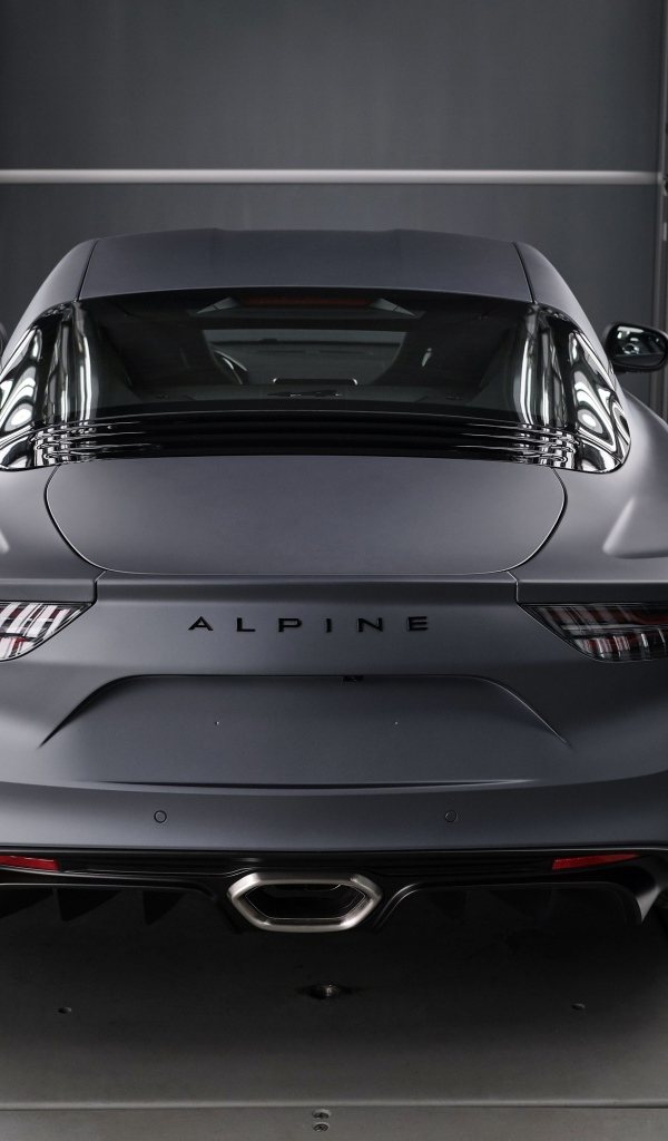 Серебристый автомобиль Alpine A110S, 2019 года вид сзади