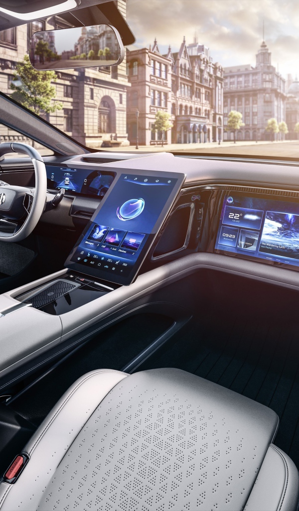 Стильный салон автомобиля HiPhi 1 2020 года 