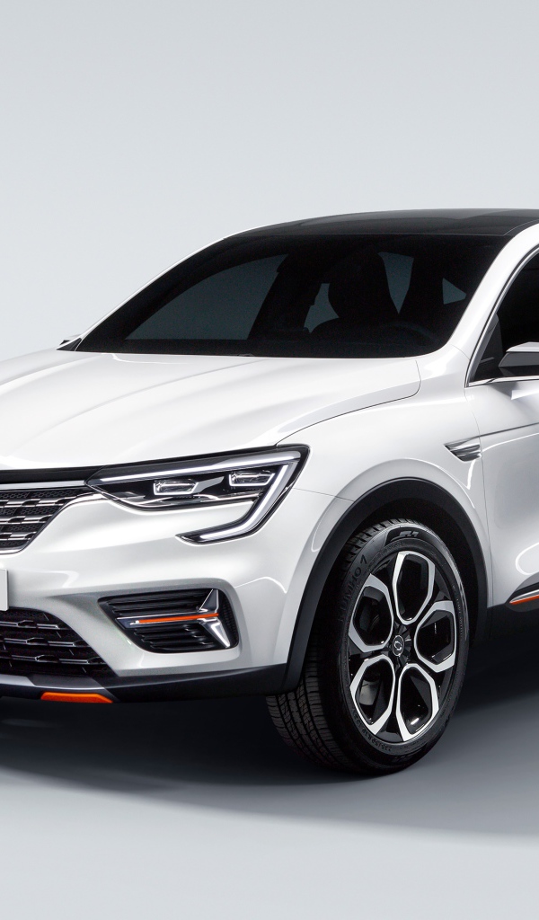 Белый автомобиль Samsung XM3 Inspire 2019 года на сером фоне